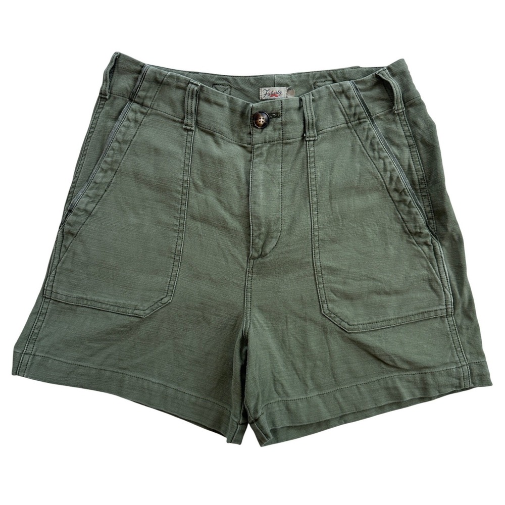 Faherty Utility Shorts Women 27 Green Excellent Cinch Back Fatigue WBS2304-FTG
